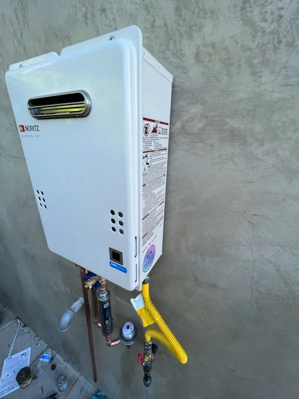 Tankless water heater installation for Acosta homes